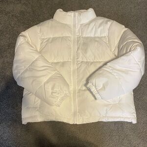 Forever 21 Puffer White Jacket